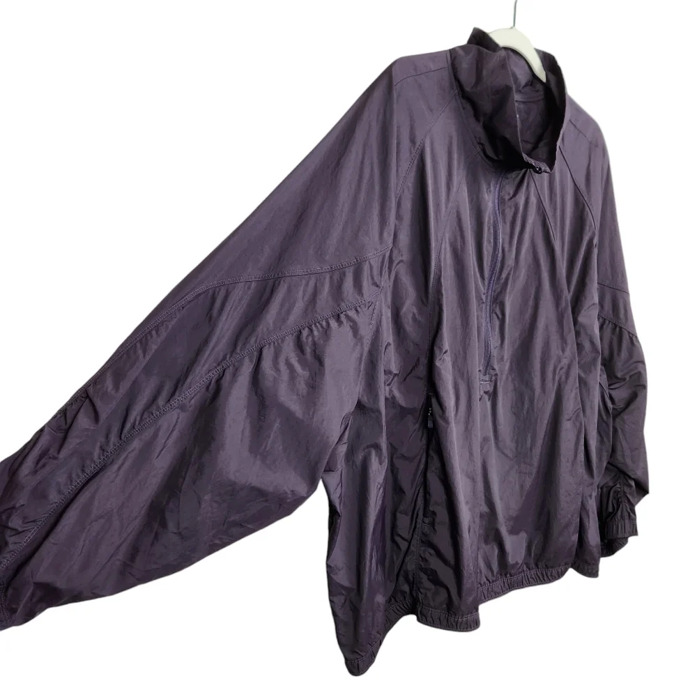 Athleta Grace Half Zip Top Jacket Deep Crocus Violet Nylon Wind Women's Size 3X - Picture 4 of 15
